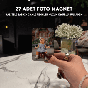 27 Adet Kişiye Özel Foto Magnet Seti